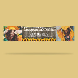 Lona Graduación Rustic Sunflower 2023 2 Foto