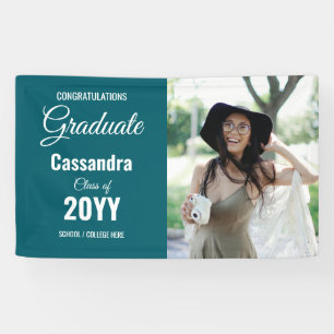 Lona Graduación verde azulada de fotografía turquesa mo