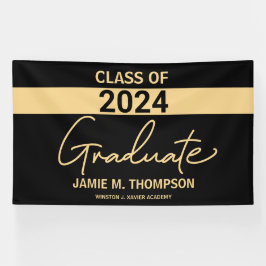 Lona Graduado Celebrar Clase de 2024 Amarillo Dorado Ne
