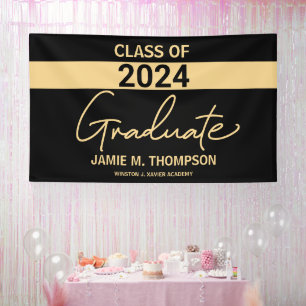 Lona Graduado Celebrar Clase de 2024 Amarillo Dorado Ne