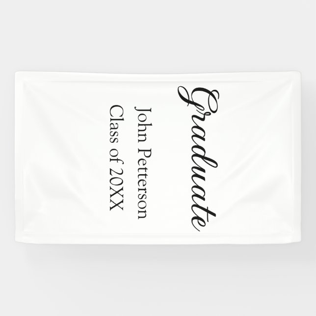 Lona Graduado de 20XX graduación mínima simple (Horizontal)