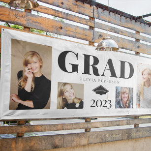 Lona Graduado de collage de fotos de 2023