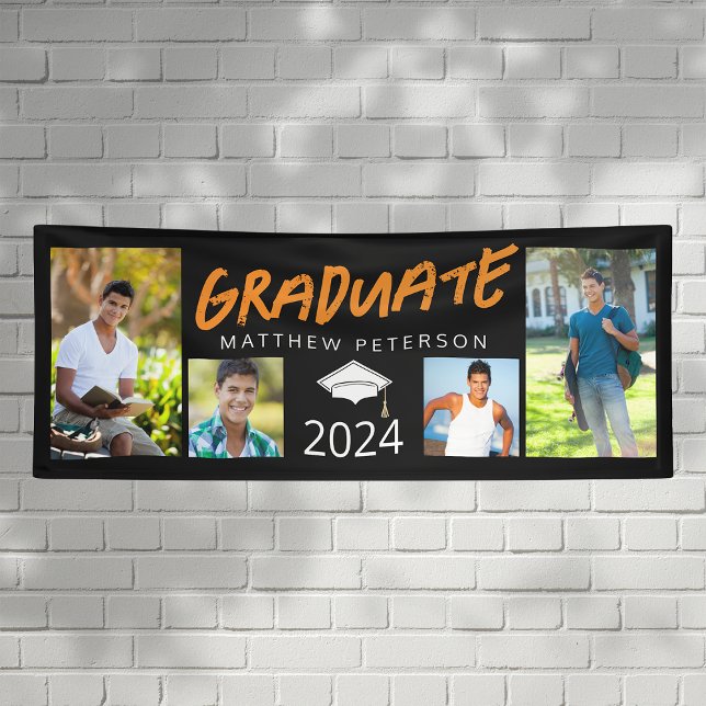 Lona Graduado de collage de fotos de 2024 (Subido por el creador)