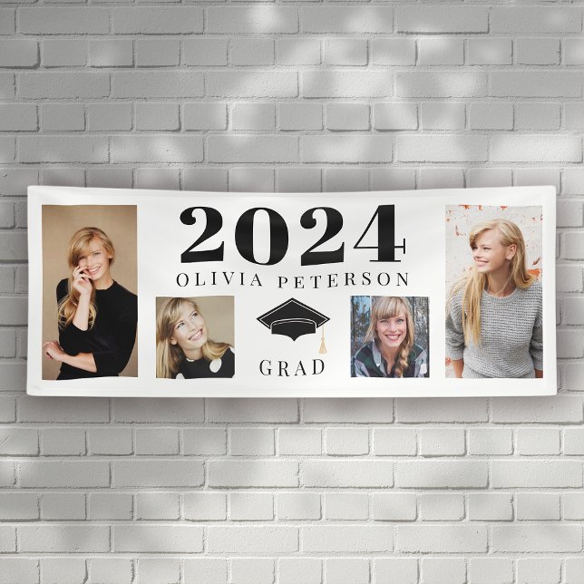Lona Graduado de collage de fotos de 2024 (Subido por el creador)