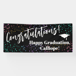 Lona Graduado de felicitaciones a los festividades del