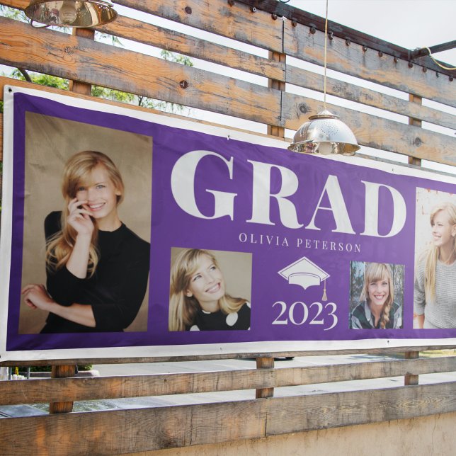 Lona Graduado de foto morada de 2023 (Subido por el creador)