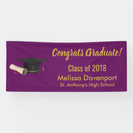 Lona Graduado de Graduación y Diploma