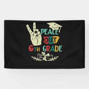 Lona Graduado de sexto grado de Graduado de Adiós Paz