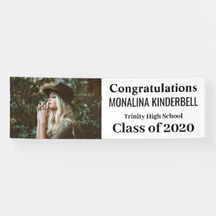 Lona Graduate Modern Script Felicitaciones Grad Photo