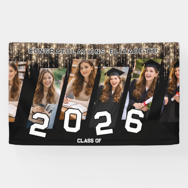 Lona  Graduation  Custom Banner with Photo Collage (Horizontal)