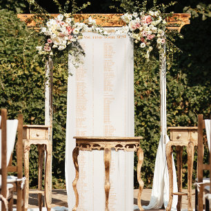 Lona Gráfico de Asientos Alfabético Mínimo Moderno