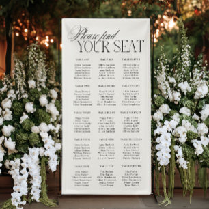 Lona Gráfico de Asientos de Boda Minimalista Elegante e