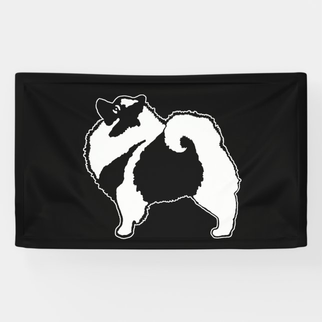 Lona Gráficos de Keeshond - Arte de perro original lind (Horizontal)