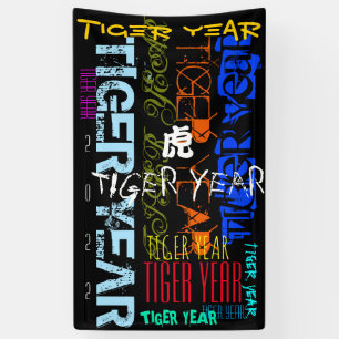Lona Grafiti estilo Repeating Tiger Year 2022 VertB