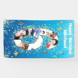 Lona Gran 6º cumpleaños bajo el Collage de fotos del ma