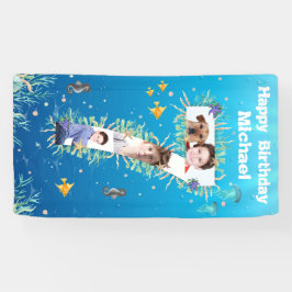 Lona Gran 7º cumpleaños bajo el Collage de fotos del ma