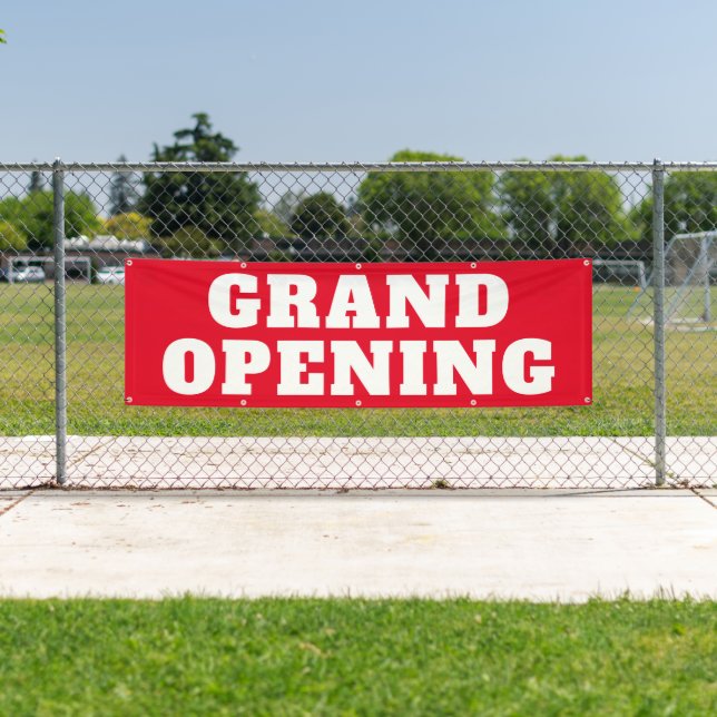 Lona Gran apertura Negrita rojo blanco grande exterior (In situ)