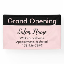 Gran Apertura Salón de Belleza Rosa Claro Negocio