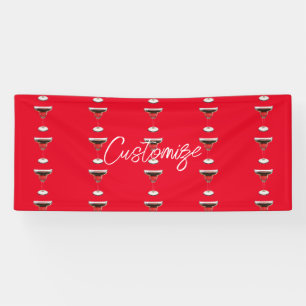 Lona Gran bebida de cóctel Margarita Roja Thunder_Cove