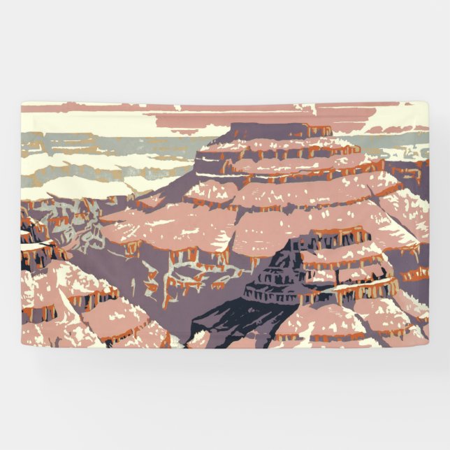 Lona Gran Cañón de arte gráfico occidental americano (Horizontal)