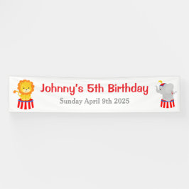 Lona Gran carnaval de circo en rojo