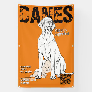 Lona Gran cartel de estilo de revista Dane cachorro a l
