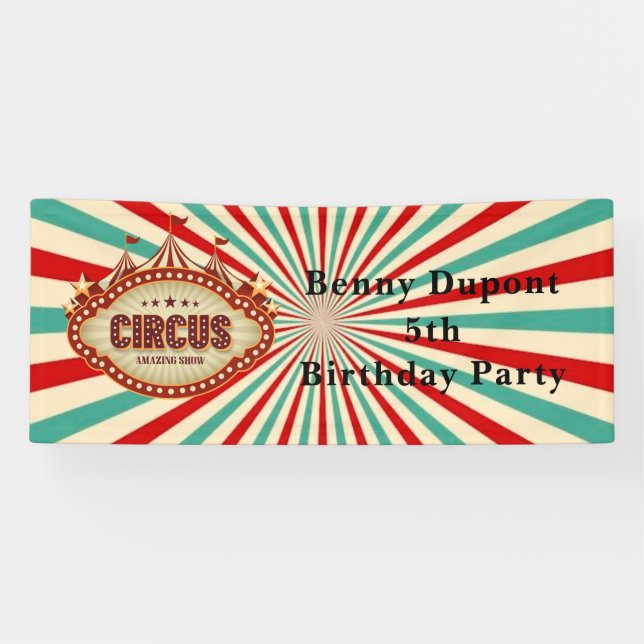 Lona Gran Espectáculo Sobre El Circo Terrestre Niños Fi (Horizontal)