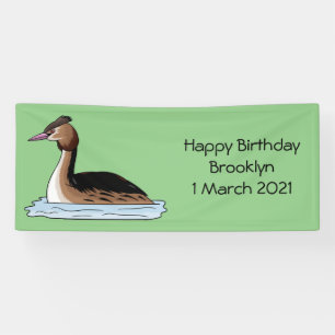 Lona Gran ilustracion de personalizado de aves grises c