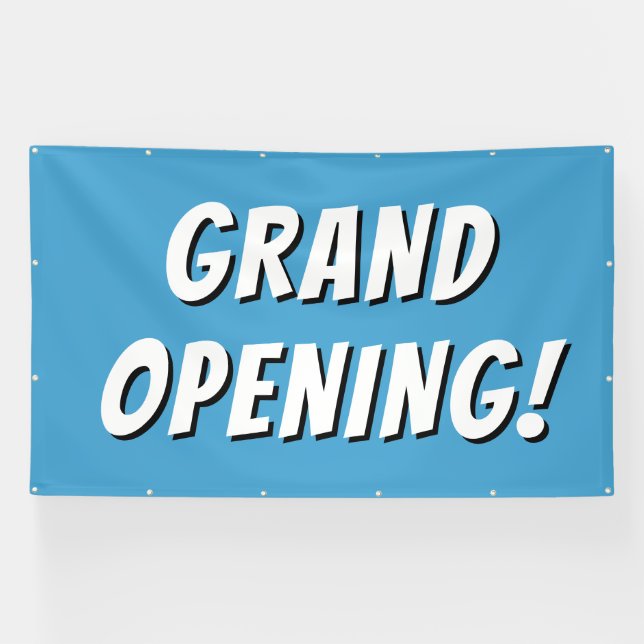 Lona ¡Gran inauguración azul! Banner (Horizontal)