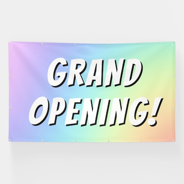 Lona ¡Gran inauguración de Rainbow! Banner (Horizontal)