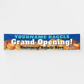 Lona Gran inauguración del Personalizable Bagel Busines
