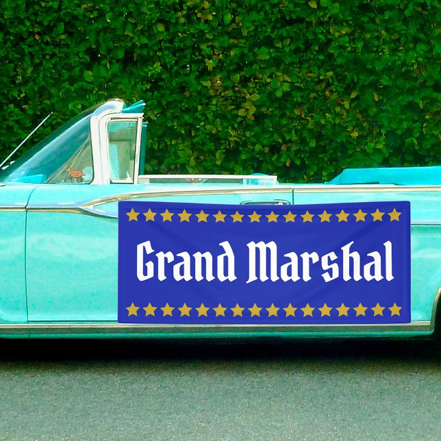 Lona Gran Marshal de desfile con estrellas de oro (Subido por el creador)