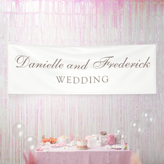 Lona Gran signo de boda elegante y personalizada (Fiesta)