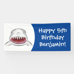 Lona Gran tiburón blanco significa ilustracion personal