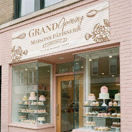 Lona Grand Opening Bakery Business Floral Whisk Spoon