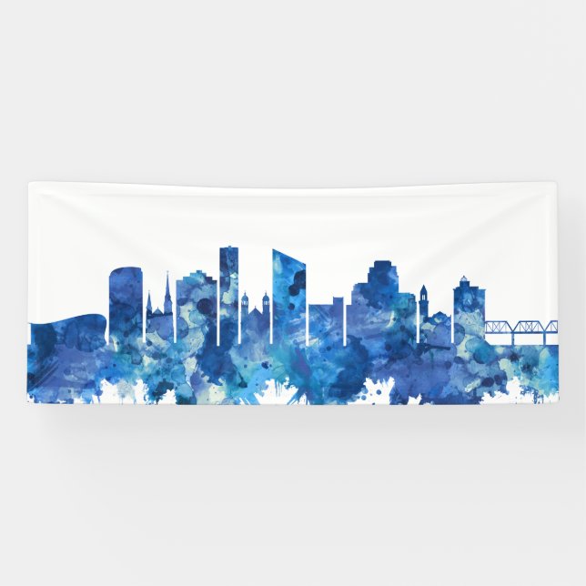 Lona Grand Rapids Michigan Skyline Blue (Horizontal)
