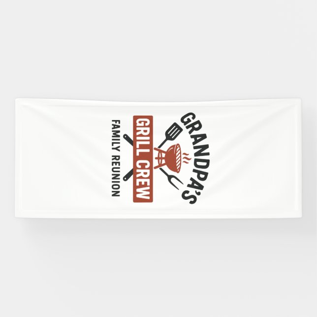 Lona Grandpa’s Grill Crew | Family BBQ Reunion Shirt (Horizontal)