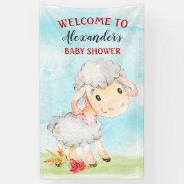 Lona Granja Baby Shower de ovejas acuáticas