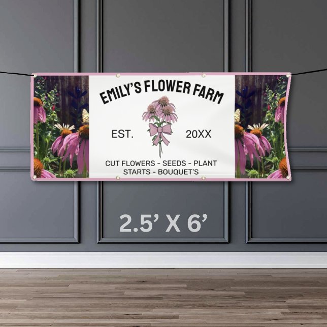 Lona Granja de Flores Rosa y Blanca Moderna con Dos Fot (Subido por el creador)