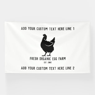 Lona Granja de huevos orgánicos Pollo Rústico
