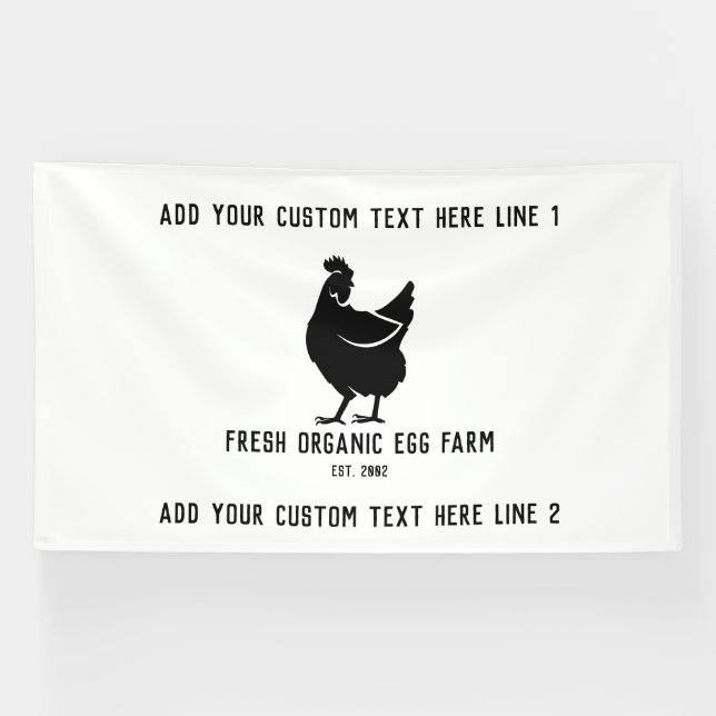 Lona Granja de huevos orgánicos Pollo Rústico (Horizontal)