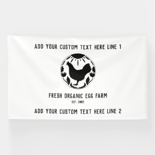 Lona Granja de huevos orgánicos Pollo Rústico