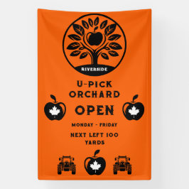 Lona Granja de Manzanas Canadiense U-Pick Promocional