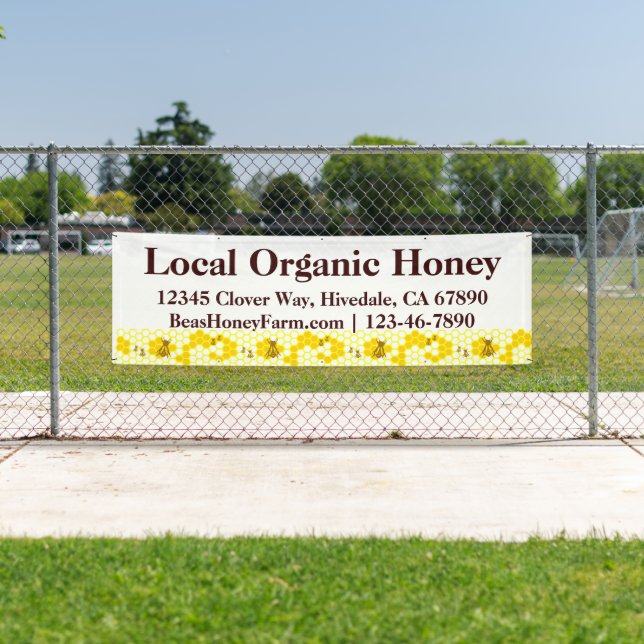 Lona Granja de miel de abejas personalizada 2.5' x 8' P (In situ)