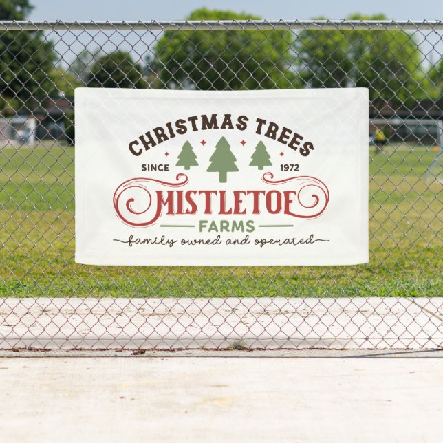 Lona Granja de mistletoe de árboles de Navidad Polo Nor (In situ)