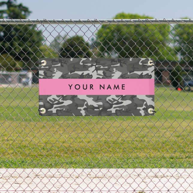 Lona Gray Camouflage Pattern, Your name, Personalize (in situ)