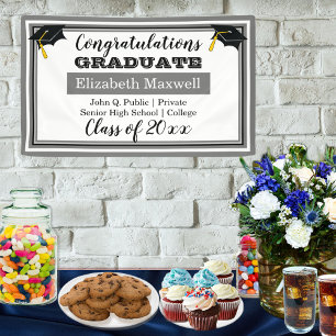 Lona Gray   White Congratulations Graduate Graduation