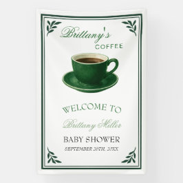 Lona Green Coffee Cup Baby Shower Welcome