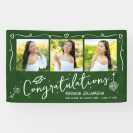 Lona Green Hand Drawn Style Doodles Graduation 3 Photo