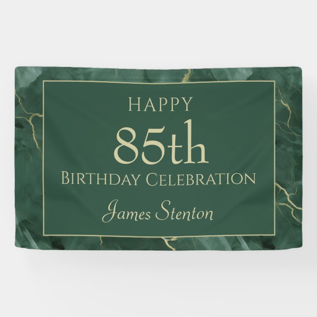 Lona Green Marble 85th Birthday (Horizontal)